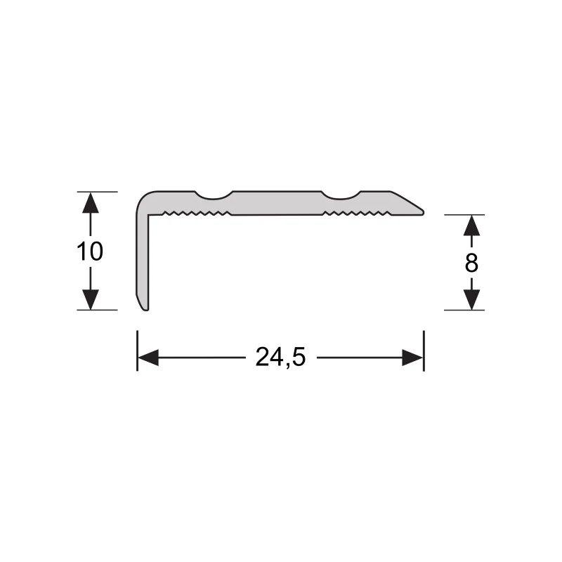 Hoeklijnprofiel RVS 10mm zelfklevend 3m - Afbeelding 2