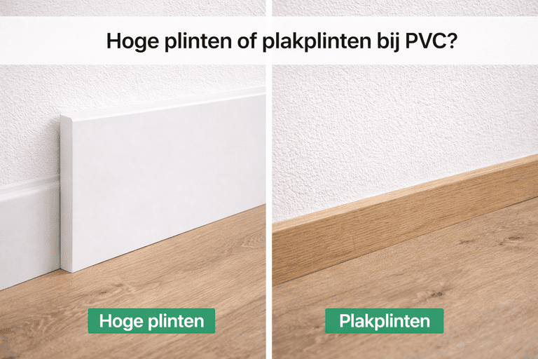Hoge plinten of plakplinten - wat is beter bij PVC?